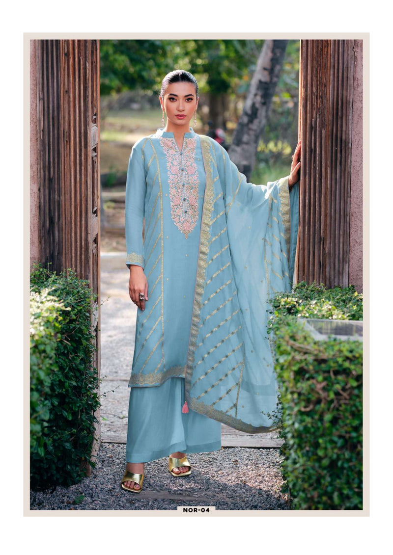 Varsha Fashion Noreen Organza Woven Patch Work Designer Salwar Kameez