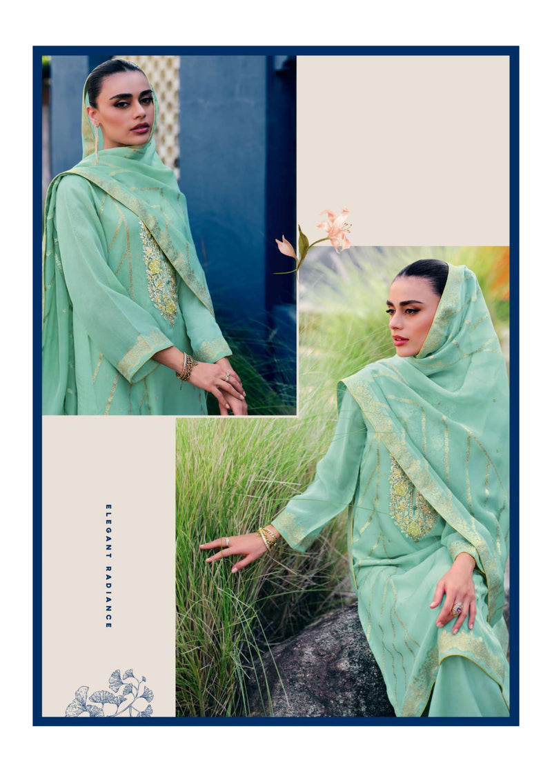 Varsha Fashion Noreen Organza Woven Patch Work Designer Salwar Kameez
