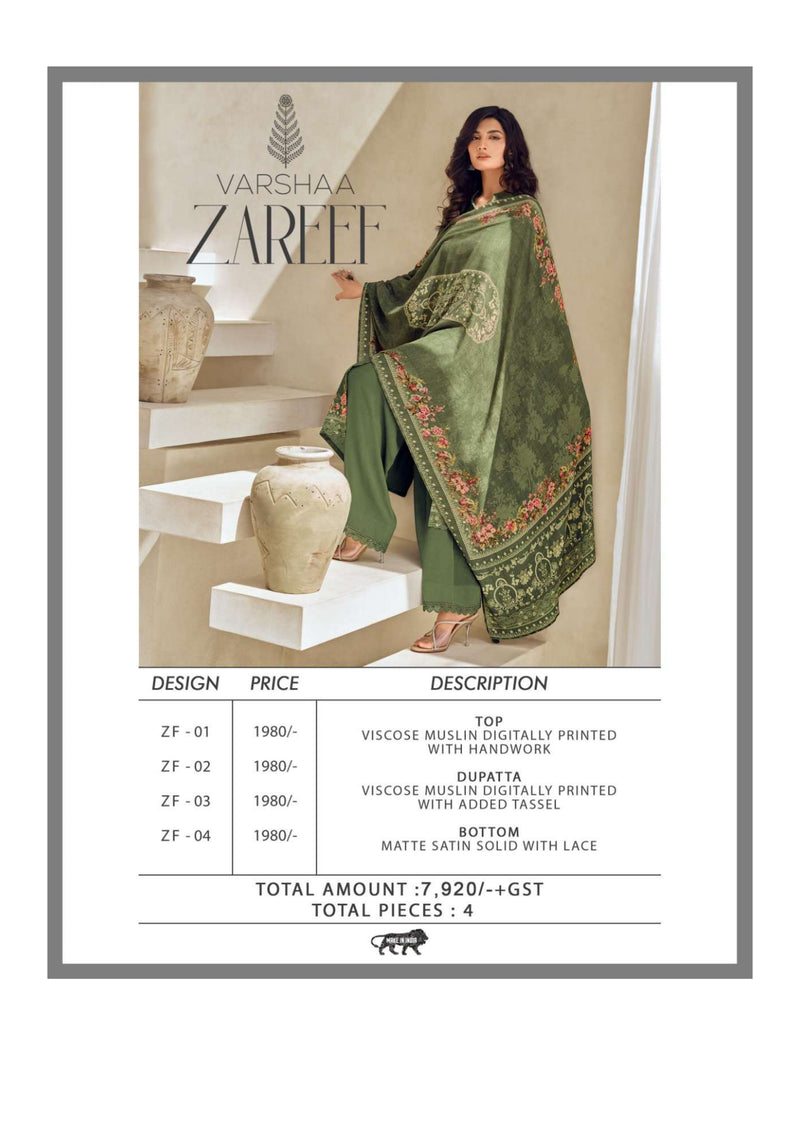 Varsha Fashion Zareef Viscose Digitally Printed Designer Salwar Suit