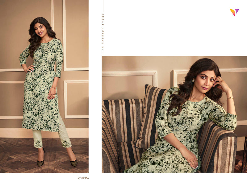 Vatsam Shilpa Linen Digital Print Fancy Designer Printed Partywear Kurti