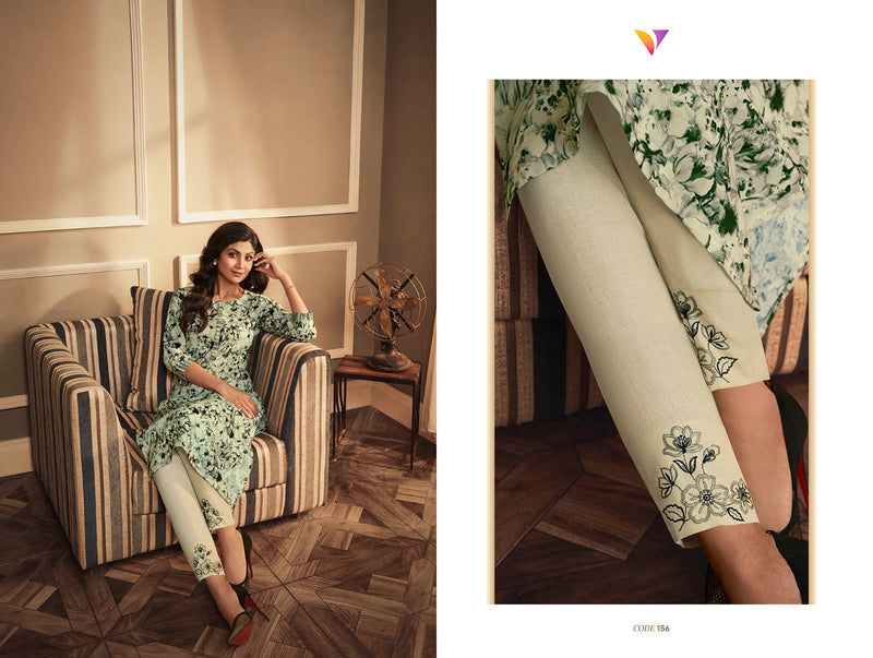Vatsam Shilpa Linen Digital Print Fancy Designer Printed Partywear Kurti