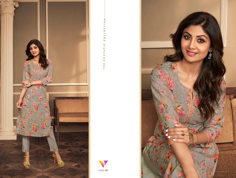 Vatsam Shilpa Linen Digital Print Fancy Designer Printed Partywear Kurti