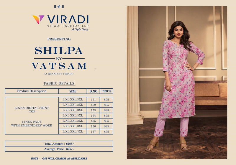 Vatsam Shilpa Linen Digital Print Fancy Designer Printed Partywear Kurti