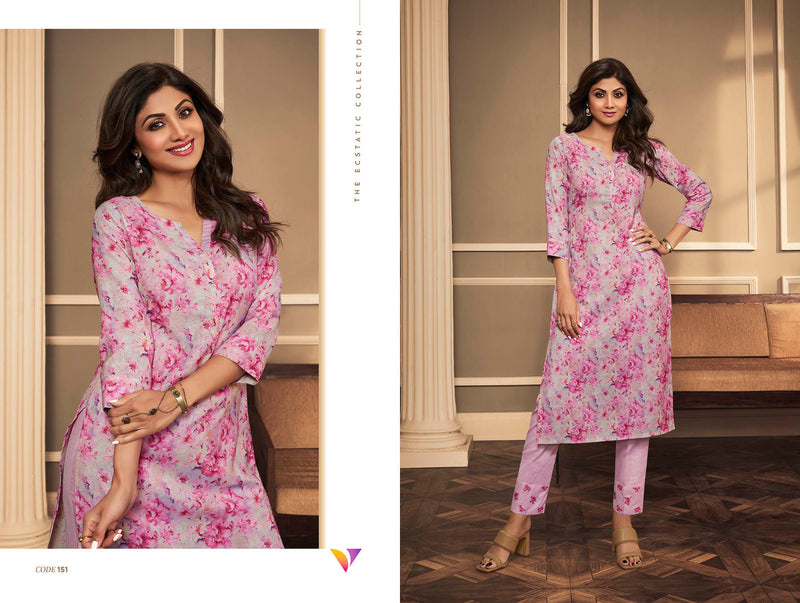 Vatsam Shilpa Linen Digital Print Fancy Designer Printed Partywear Kurti