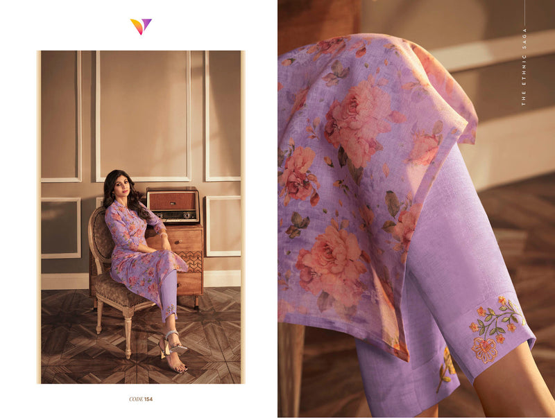 Vatsam Shilpa Linen Digital Print Fancy Designer Printed Partywear Kurti