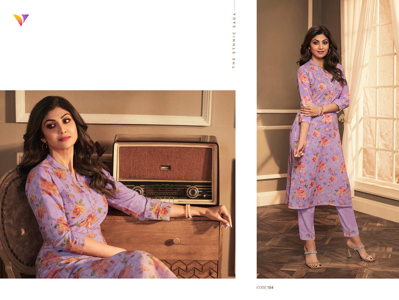 Vatsam Shilpa Linen Digital Print Fancy Designer Printed Partywear Kurti