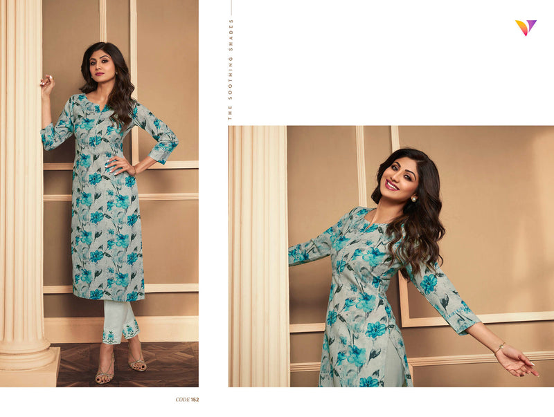 Vatsam Shilpa Linen Digital Print Fancy Designer Printed Partywear Kurti