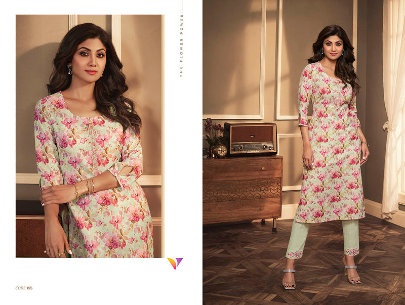 Vatsam Shilpa Linen Digital Print Fancy Designer Printed Partywear Kurti