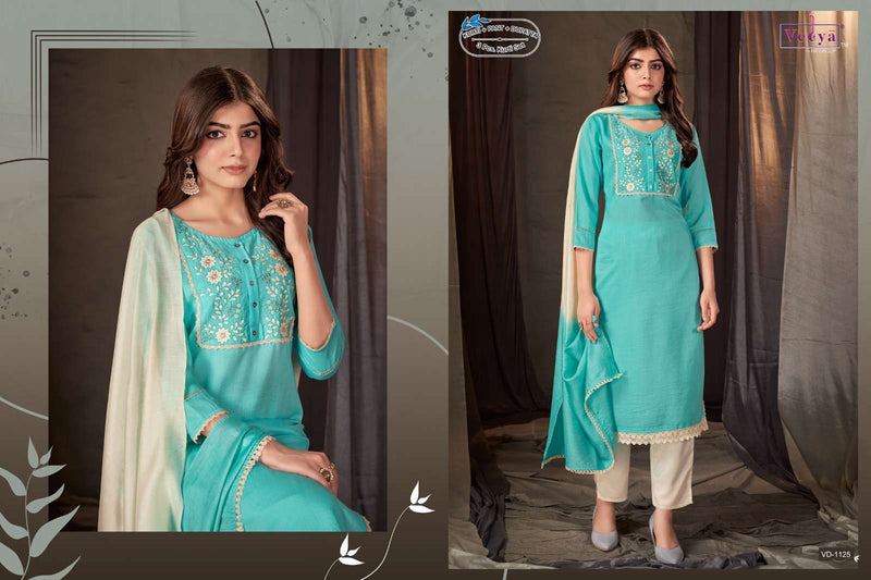 Vedya Present Granth Designer Work Adorable Kurti With Pant And Dupatta