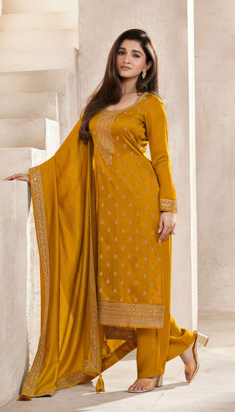 Vinay Fashion Aanchal Hit List Silk Georgette Embroidered Designer Party Wear Salwar Suit