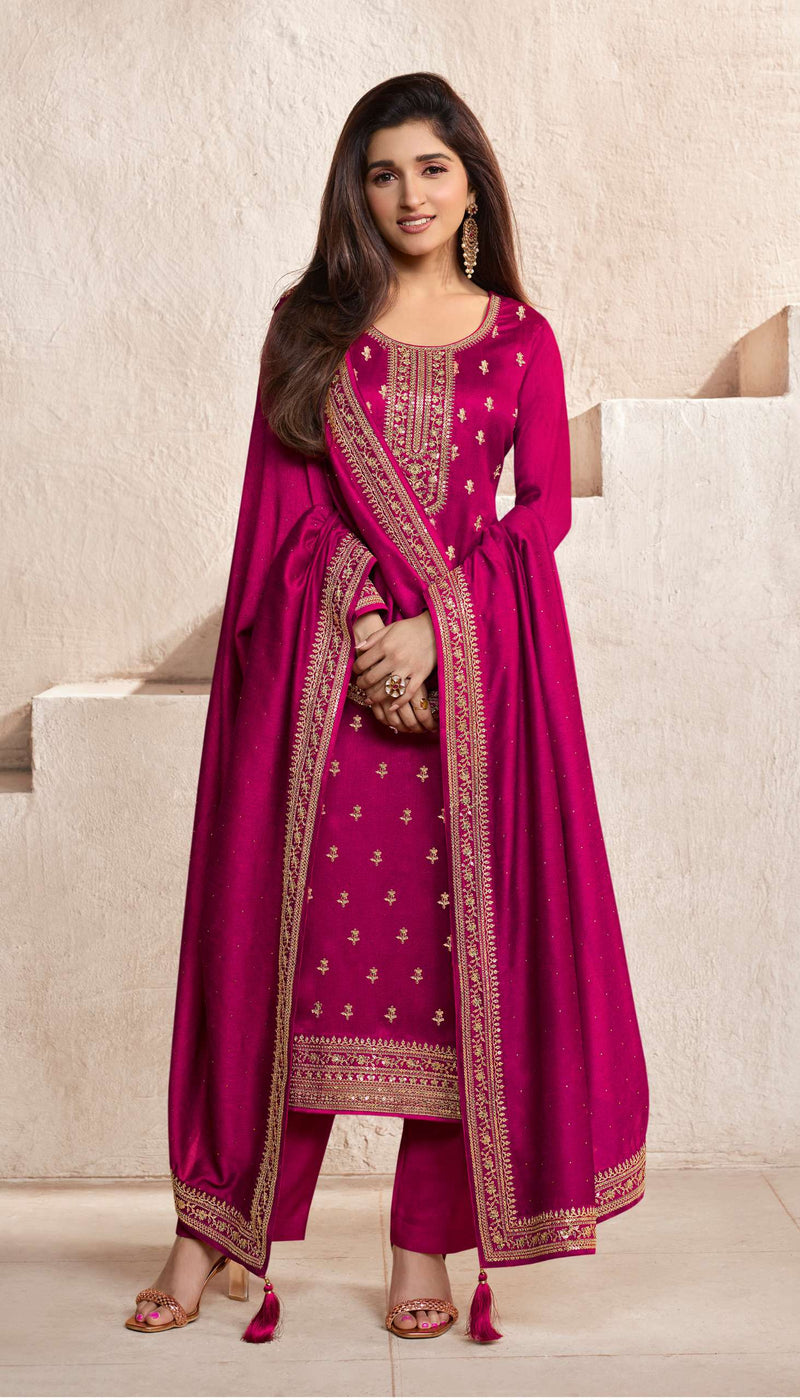 Vinay Fashion Aanchal Hit List Silk Georgette Embroidered Designer Party Wear Salwar Suit