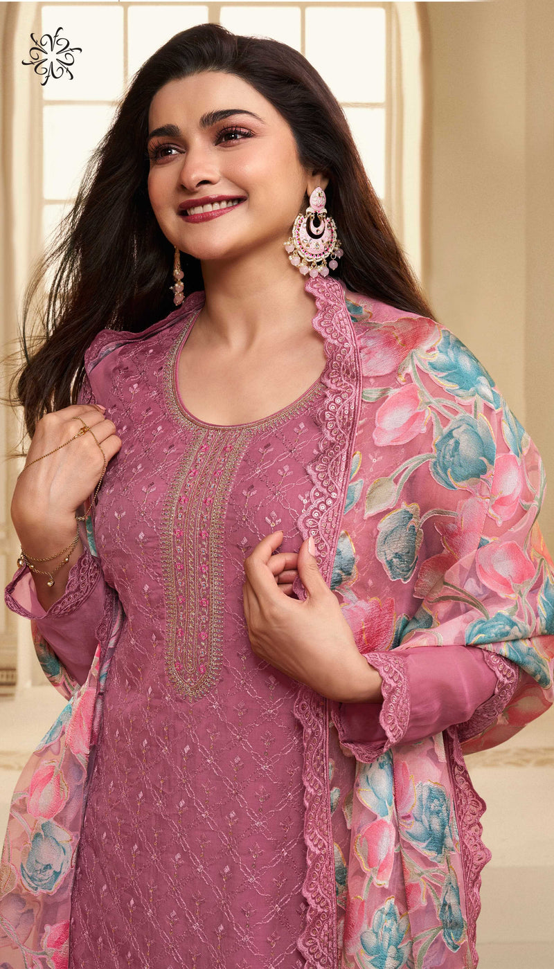 Vinay Fashion Apoorva Organza Schiffli Embroidered Designer Party Wear Suit