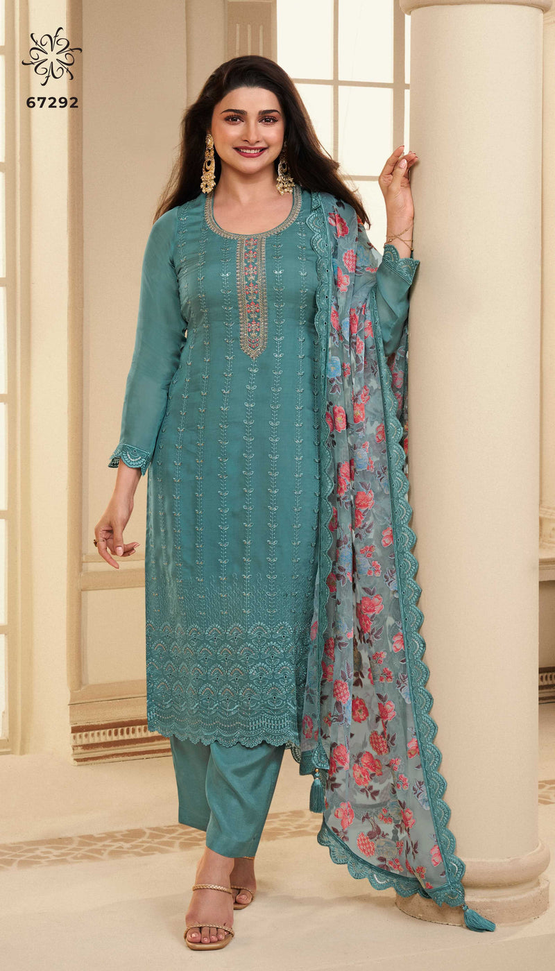 Vinay Fashion Apoorva Organza Schiffli Embroidered Designer Party Wear Suit