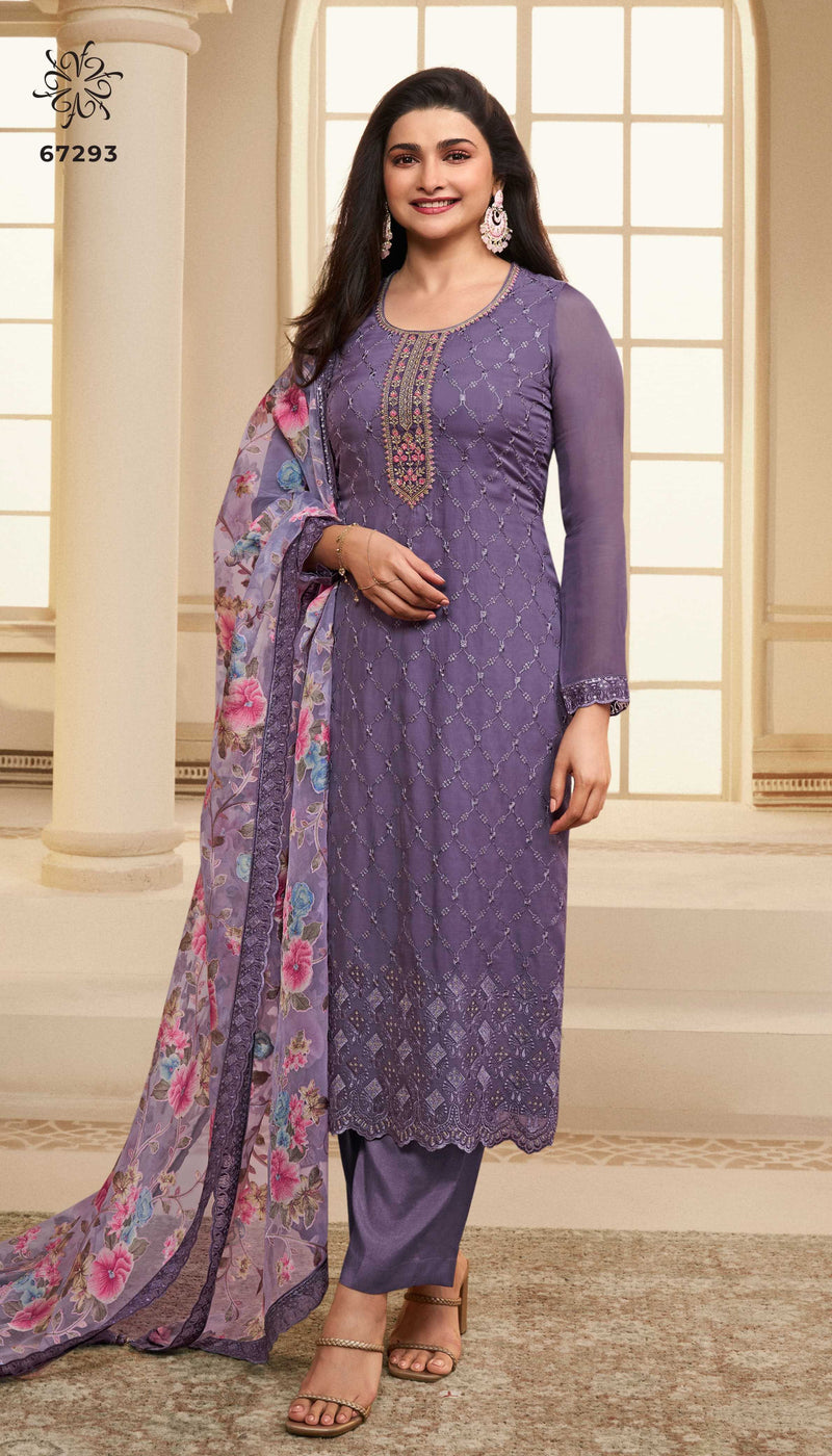 Vinay Fashion Apoorva Organza Schiffli Embroidered Designer Party Wear Suit