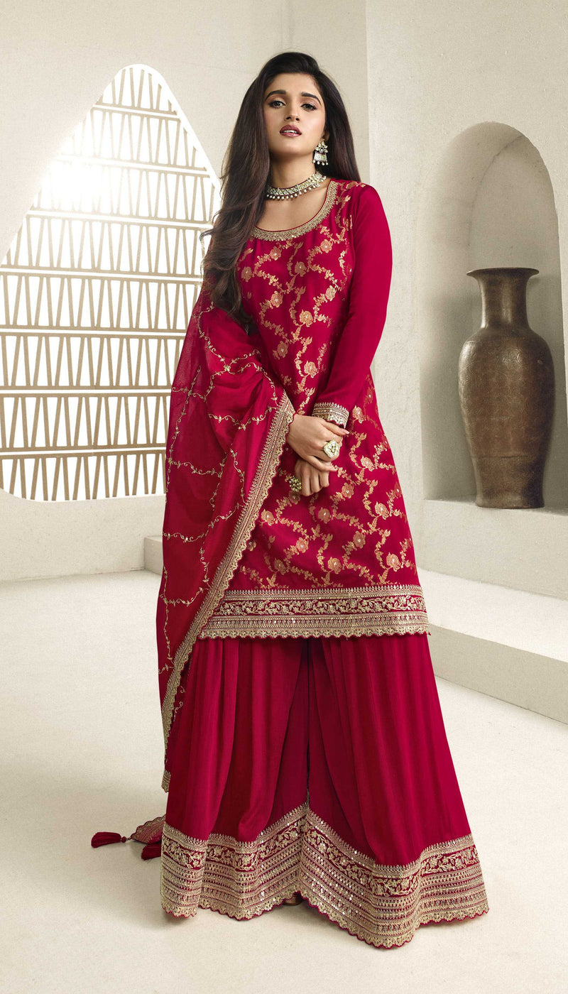 Vinay Fashion Karwaa Viscose Chinon Jacquard Embroidered Partywear Salwar Suit