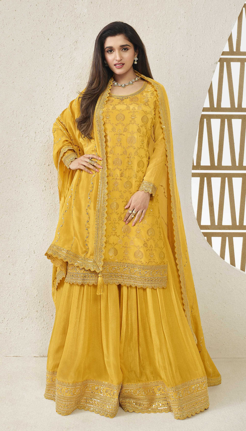Vinay Fashion Karwaa Viscose Chinon Jacquard Embroidered Partywear Salwar Suit