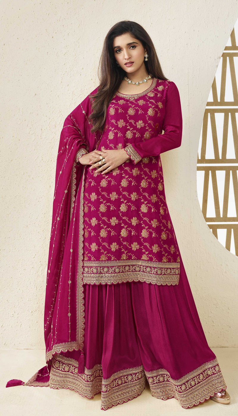 Vinay Fashion Karwaa Viscose Chinon Jacquard Embroidered Partywear Salwar Suit