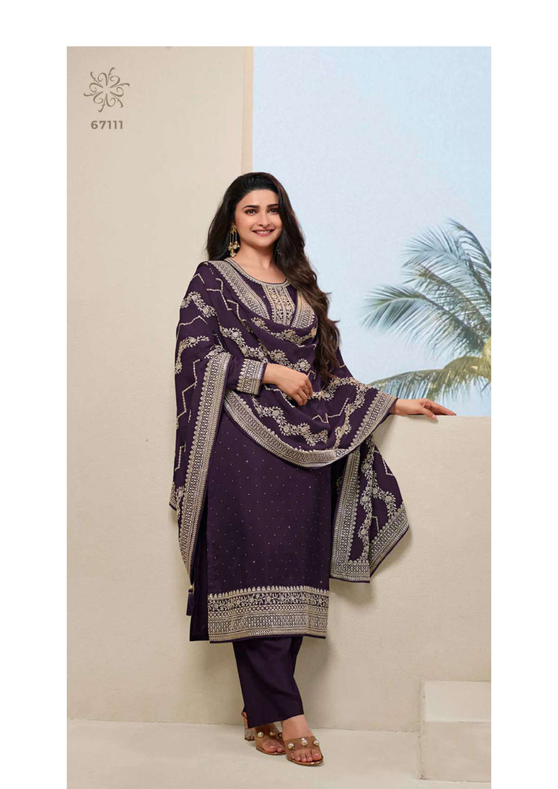 Vinay Fashion Parul Colour Plus Dola Thread Embroidered Party Wear Salwar Suit