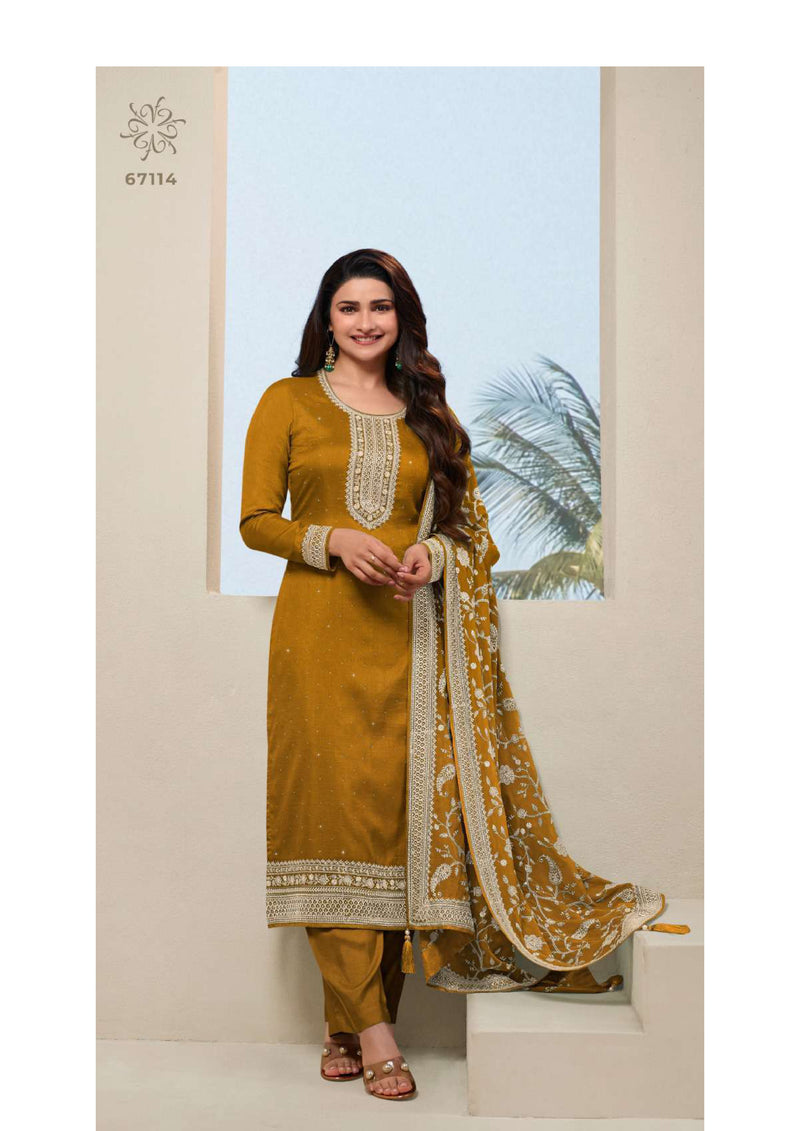Vinay Fashion Parul Colour Plus Dola Thread Embroidered Party Wear Salwar Suit