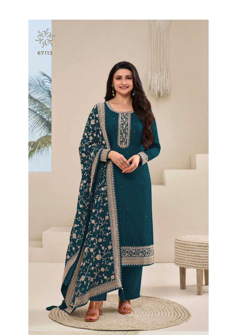 Vinay Fashion Parul Colour Plus Dola Thread Embroidered Party Wear Salwar Suit