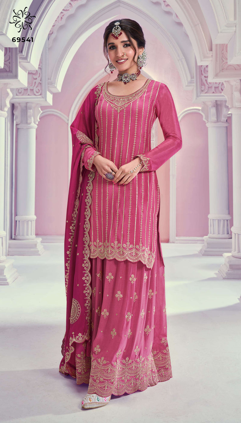 Vinay Fashion Rangrasiya Chinon Embroidered Wedding Wear Salwar Suit Collection