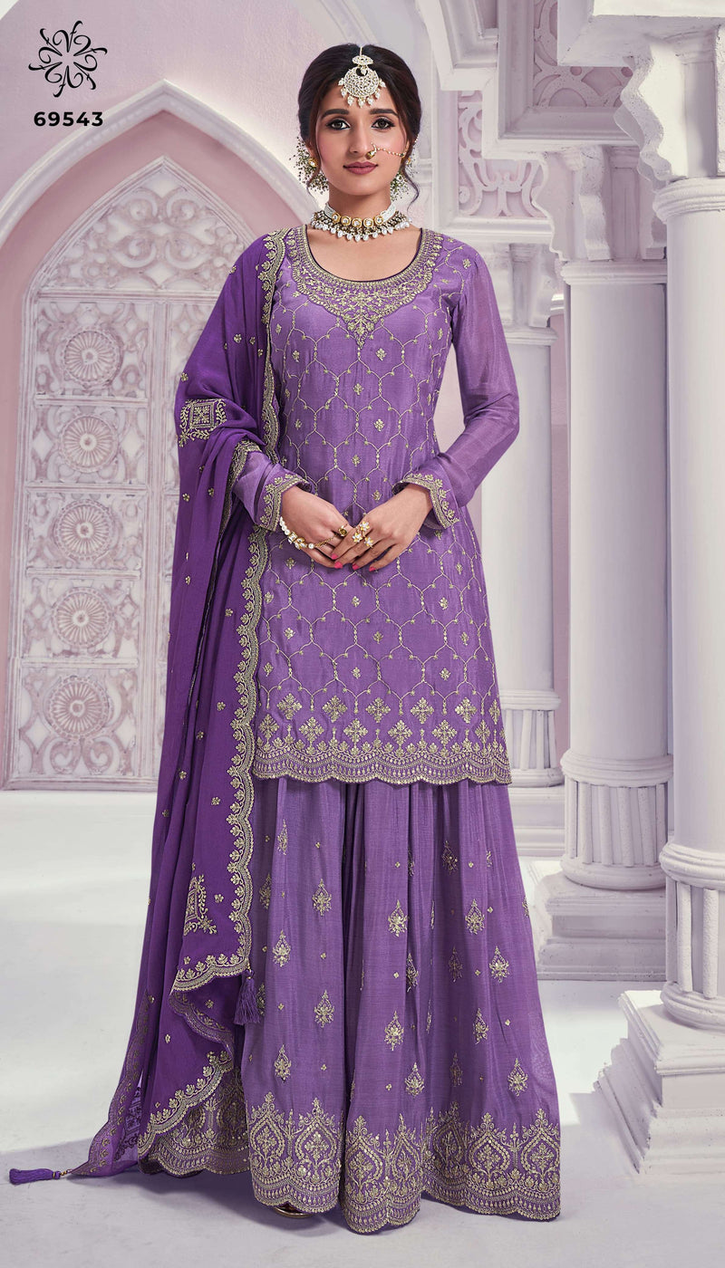 Vinay Fashion Rangrasiya Chinon Embroidered Wedding Wear Salwar Suit Collection