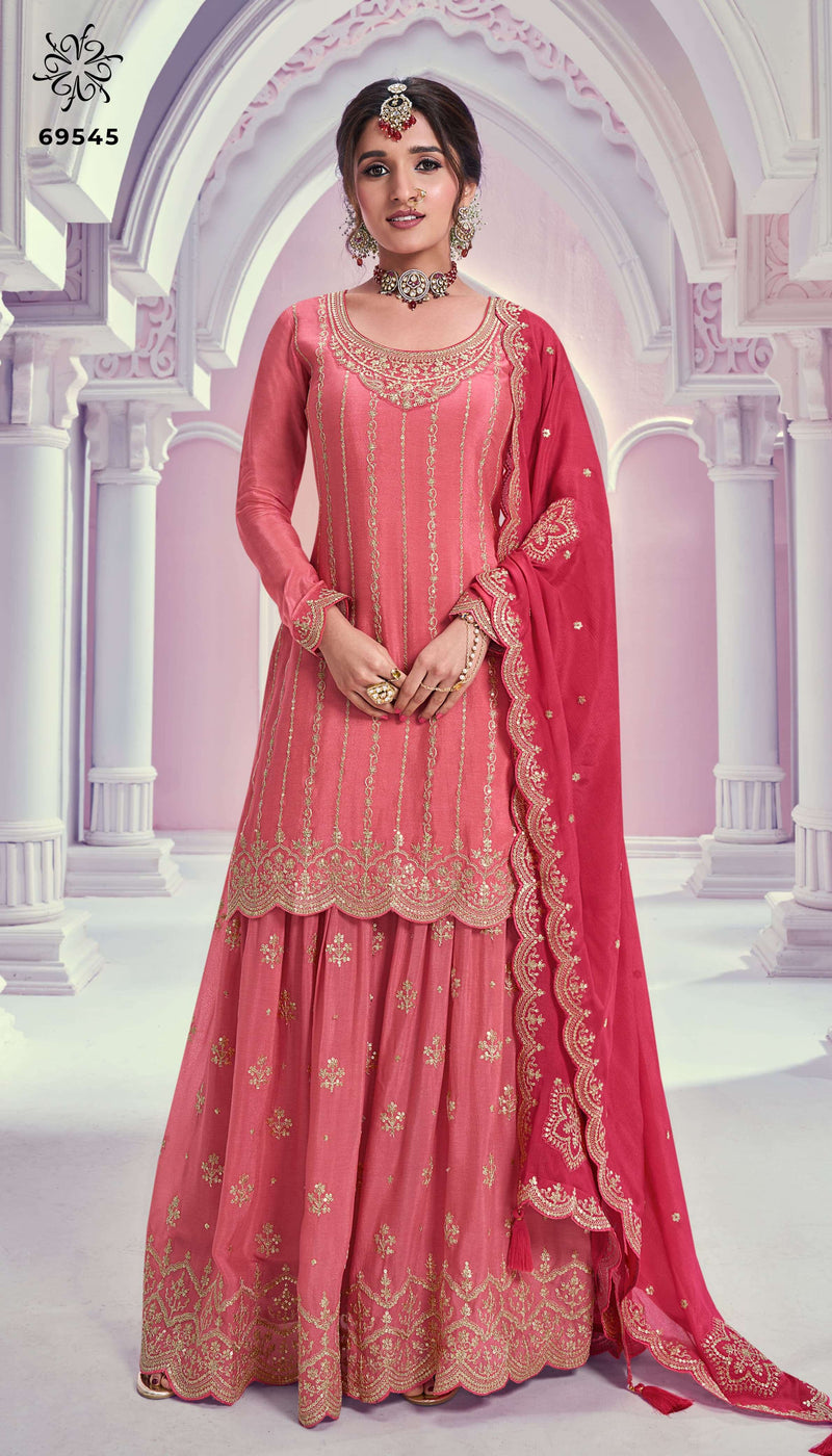 Vinay Fashion Rangrasiya Chinon Embroidered Wedding Wear Salwar Suit Collection
