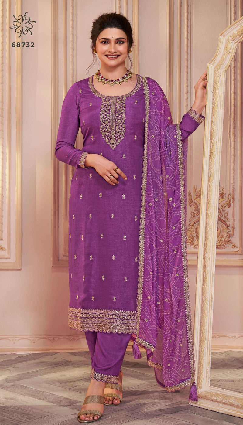Vinay Fashion Saanjh Silk Georgette Unstitched Heavy Party Wear Salwar Suit