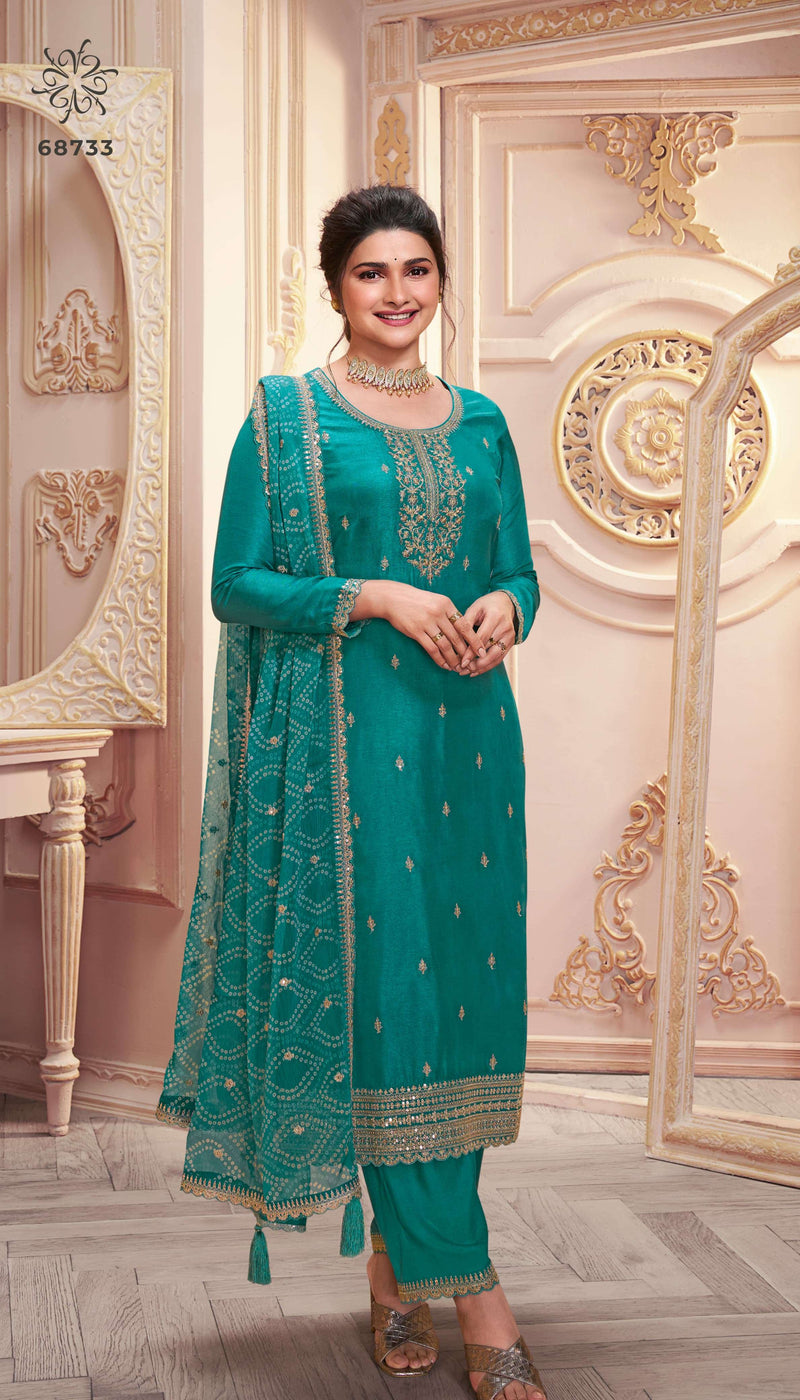 Vinay Fashion Saanjh Silk Georgette Unstitched Heavy Party Wear Salwar Suit