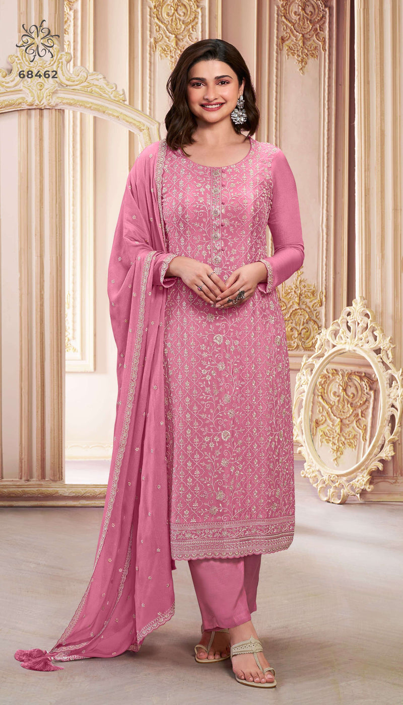Vinay Fashion Saira Thread Heavy Embroidered Chinon Designer Suit