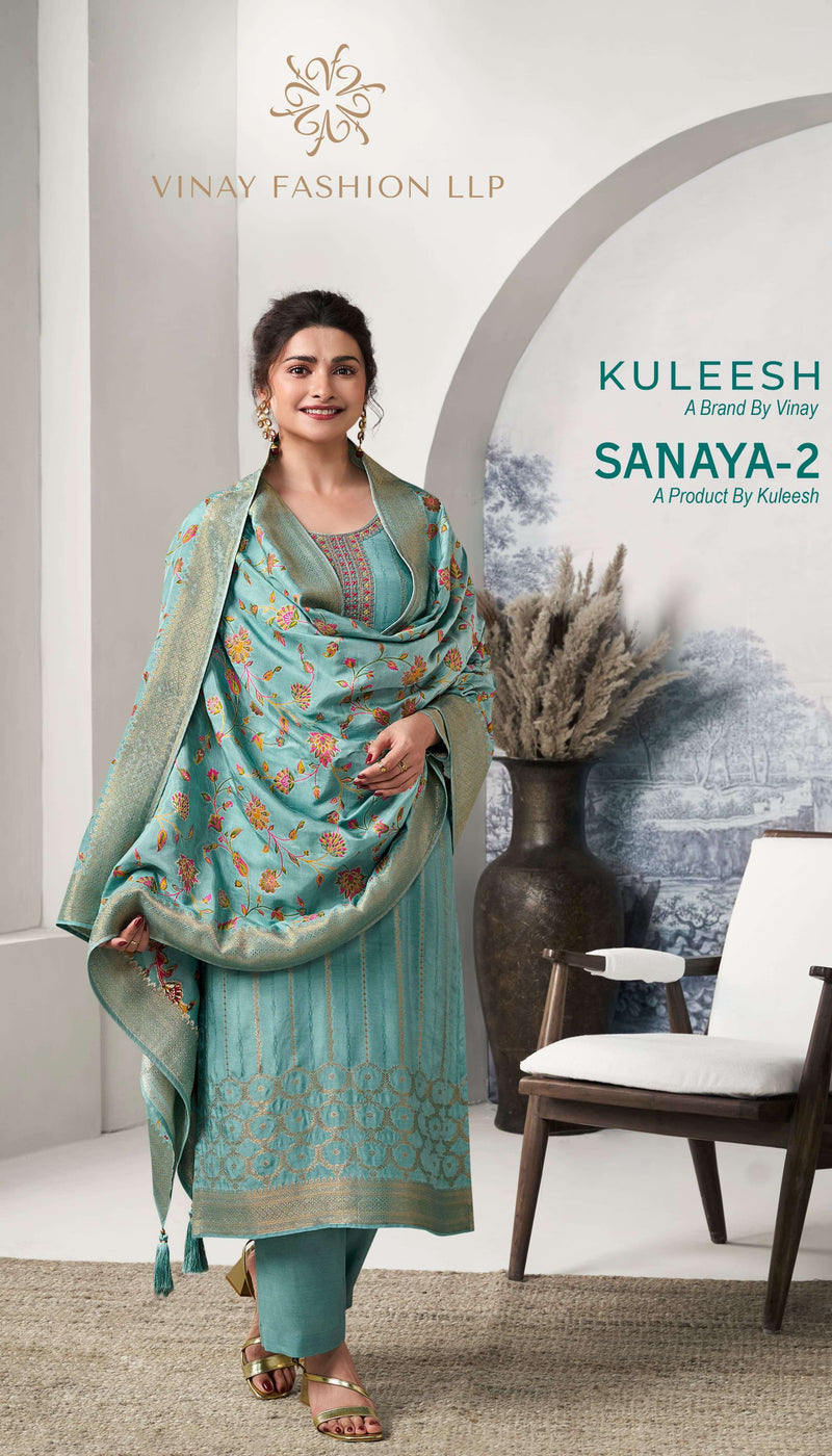 Vinay Fashion Sanaya Vol 2 Jacquard Embroidery With Muslin Dupatta Party Wear Salwar Suit