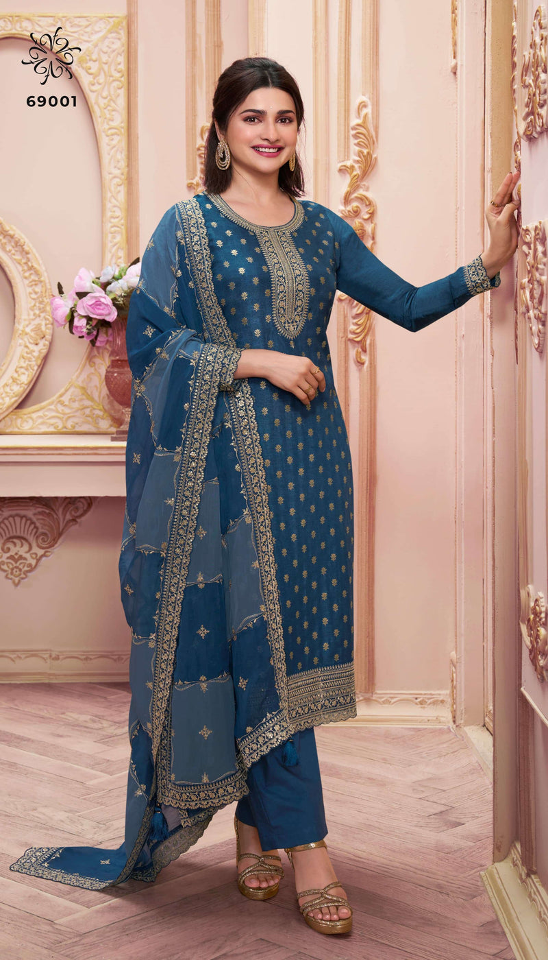 Vinay Fashion Shristi Dark Dola Jacquard Wedding Wear Suit Collection