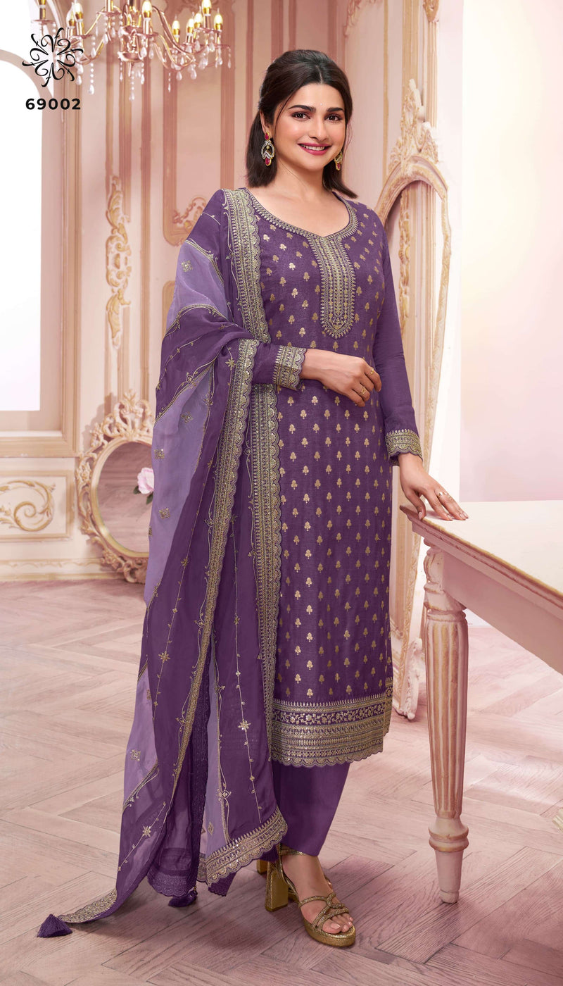 Vinay Fashion Shristi Dark Dola Jacquard Wedding Wear Suit Collection