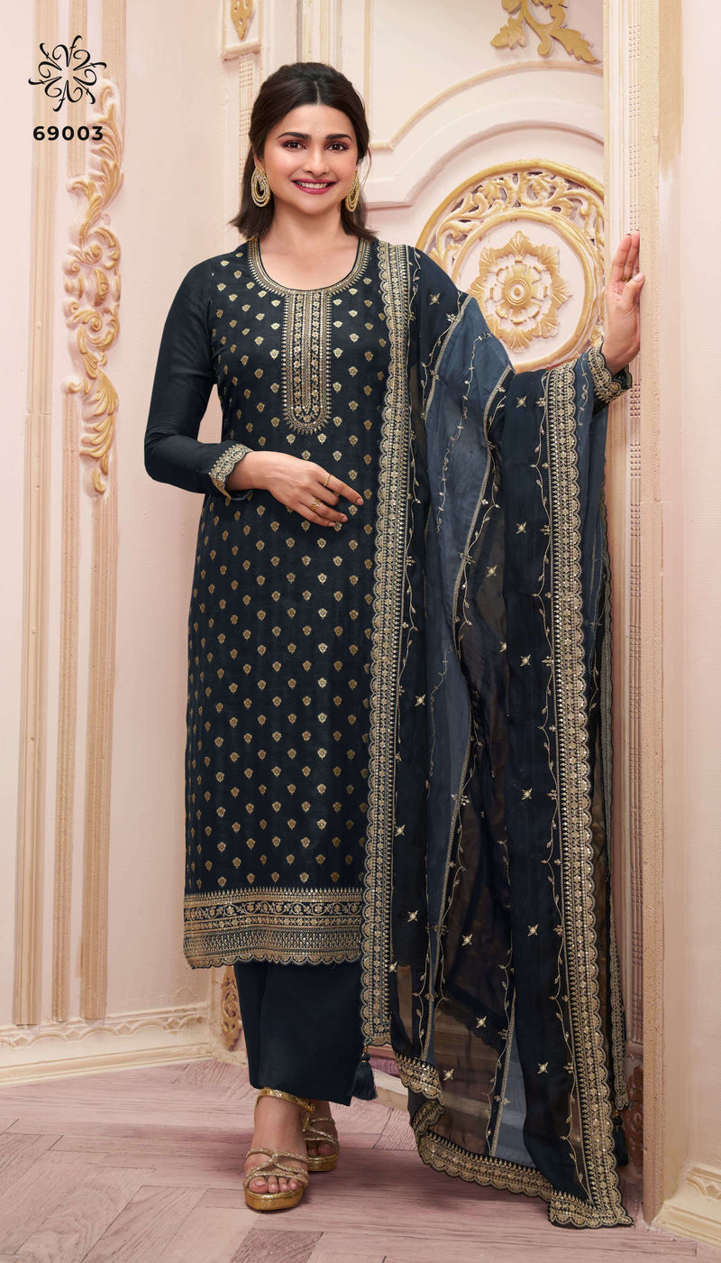 Vinay Fashion Shristi Dark Dola Jacquard Wedding Wear Suit Collection