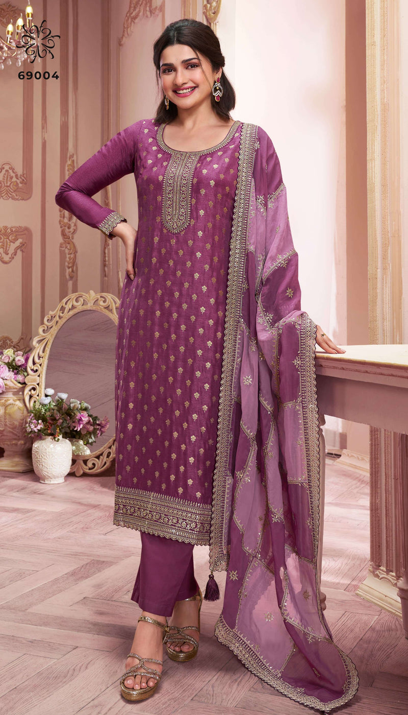 Vinay Fashion Shristi Dark Dola Jacquard Wedding Wear Suit Collection