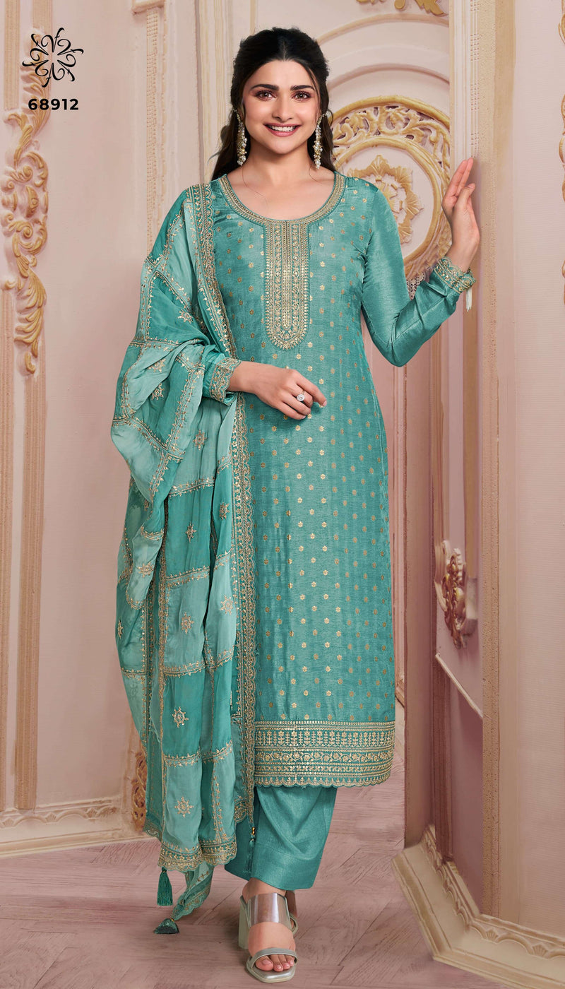 Vinay Fashion Shristi Light Dola Jacquard Beautiful Designer Festival Wear Salwar Suit