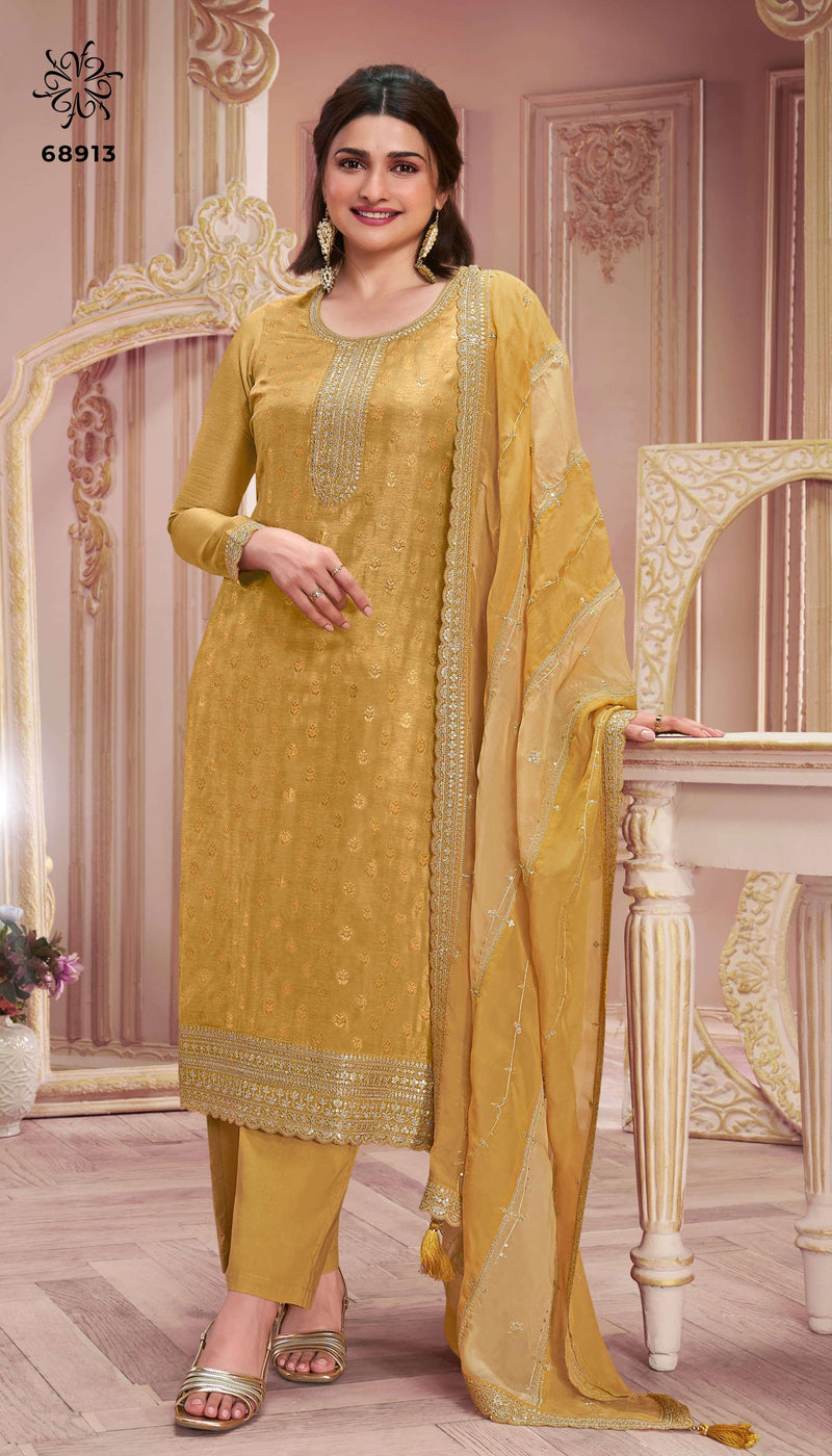 Vinay Fashion Shristi Light Dola Jacquard Beautiful Designer Festival Wear Salwar Suit