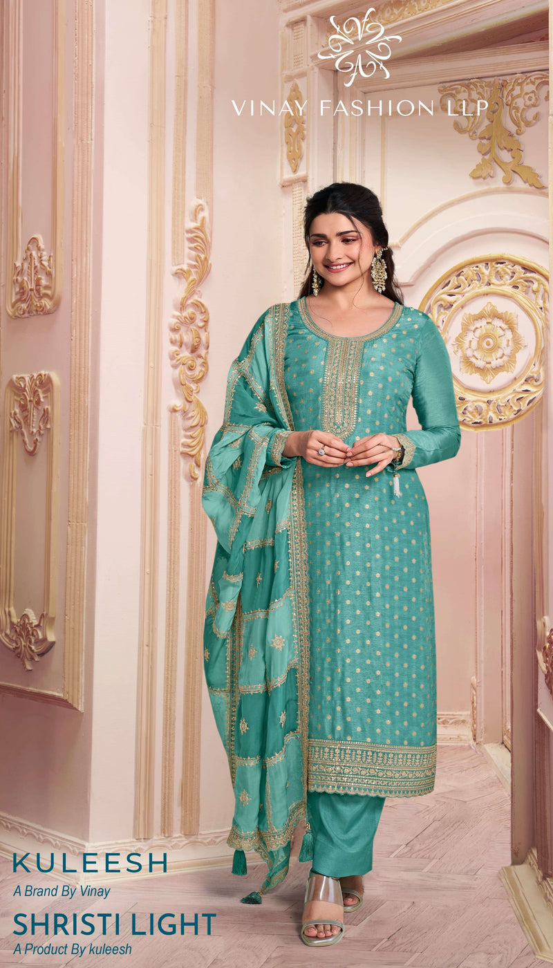 Vinay Fashion Shristi Light Dola Jacquard Beautiful Designer Festival Wear Salwar Suit