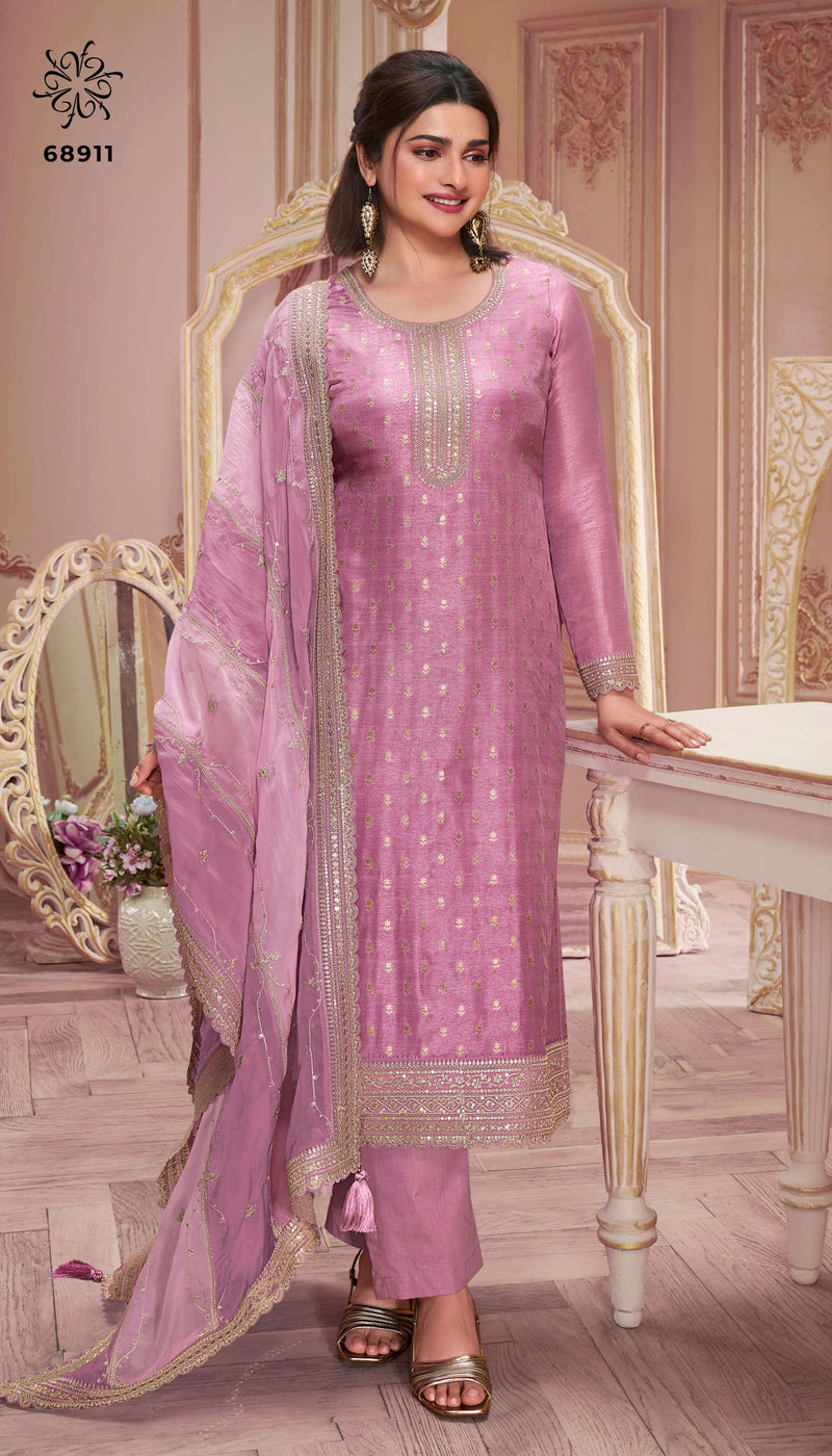 Vinay Fashion Shristi Light Dola Jacquard Beautiful Designer Festival Wear Salwar Suit