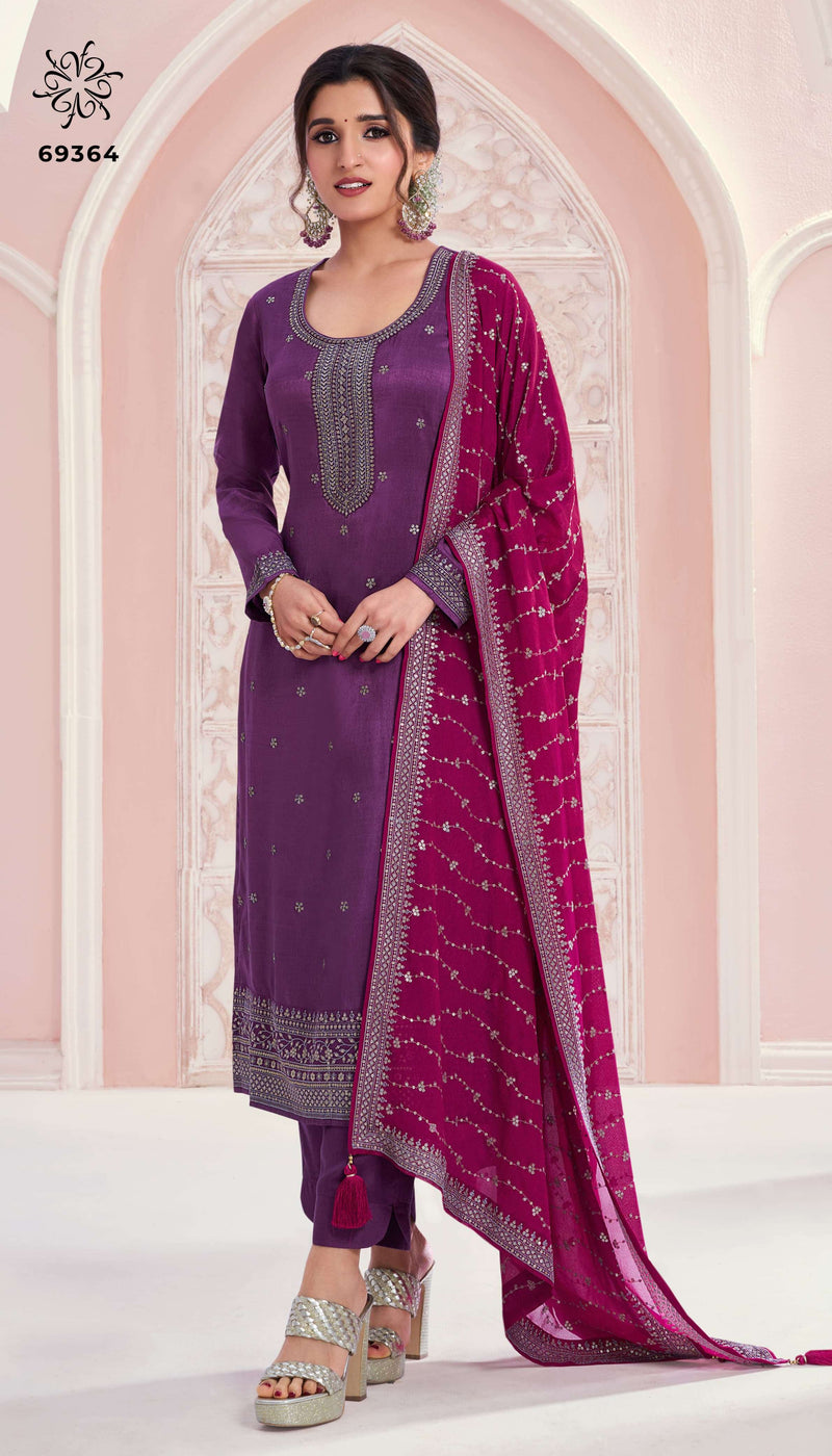 Vinay Fashion Siya Silk Embroidered Wedding Wear Suit Collection