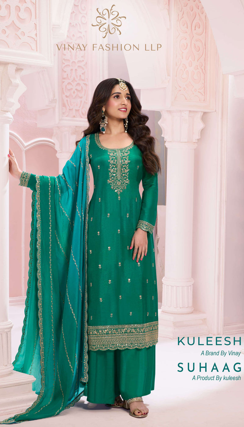 Vinay Fashion Suhaag Silk Georgette Embroidered Heavy Designer Wedding Wear Suit