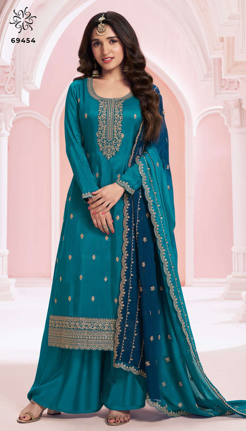 Vinay Fashion Suhaag Silk Georgette Embroidered Heavy Designer Wedding Wear Suit