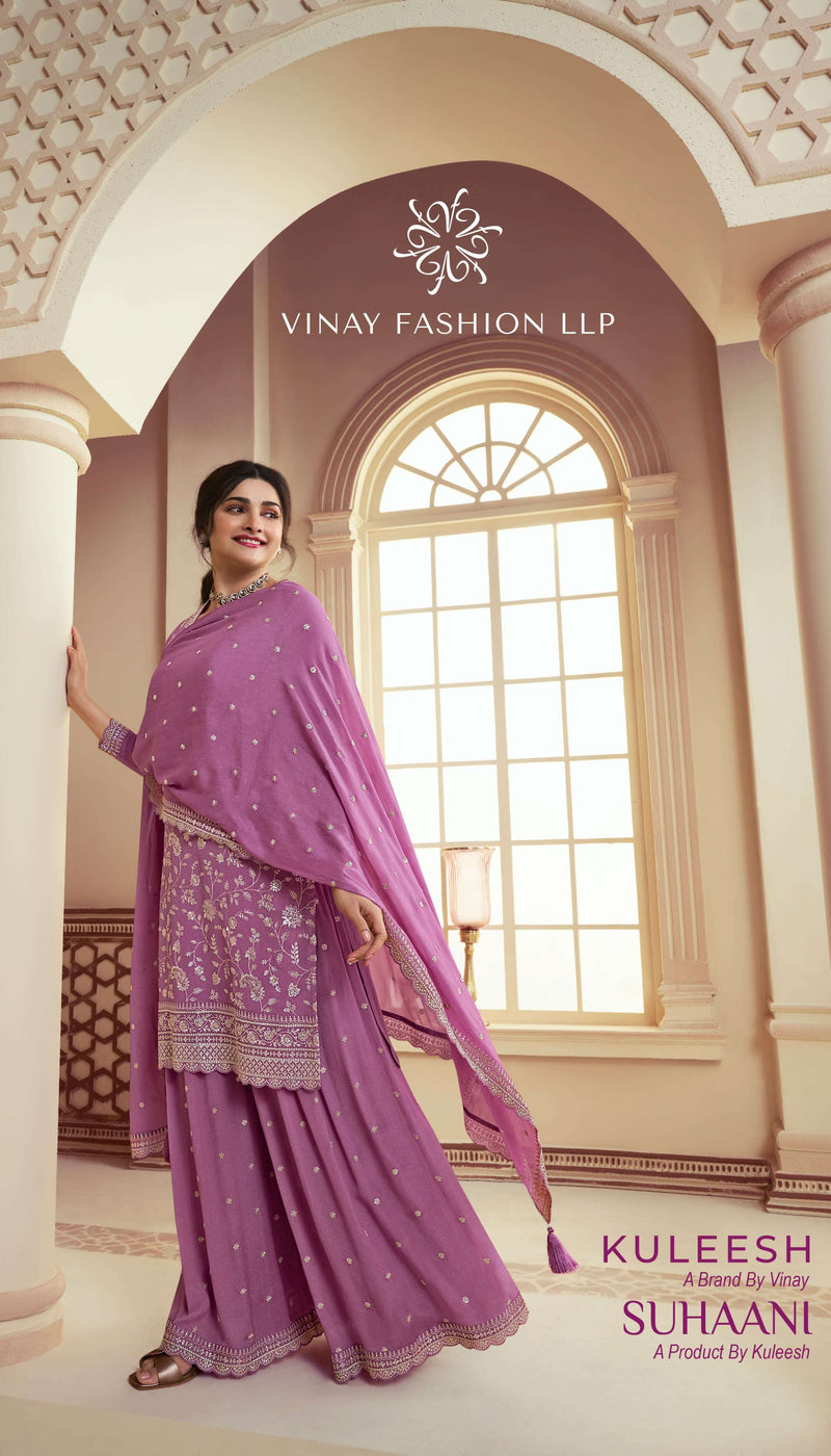 Vinay Fashion Suhaani Chinon Heavy Embroidered Unstitched Suit