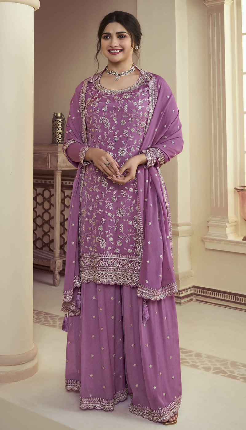 Vinay Fashion Suhaani Chinon Heavy Embroidered Unstitched Suit