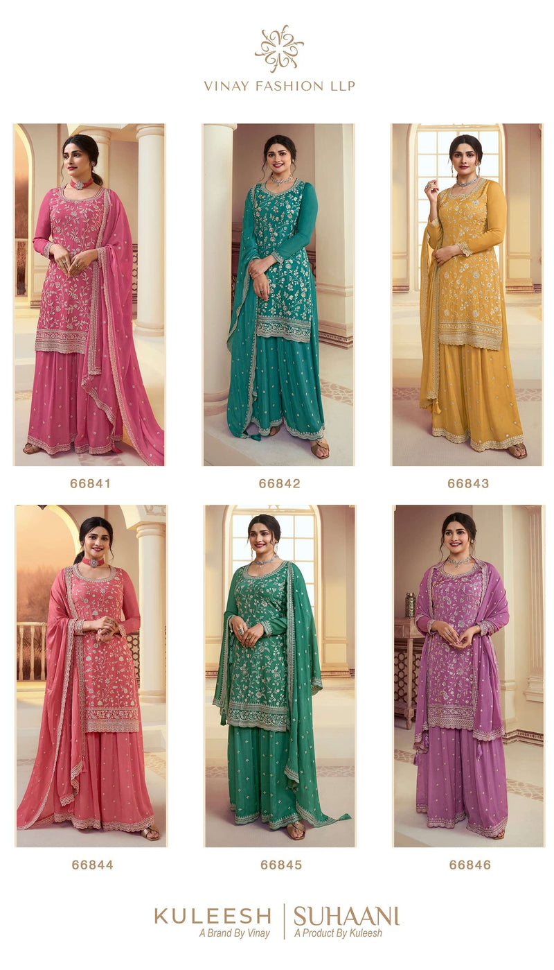 Vinay Fashion Suhaani Chinon Heavy Embroidered Unstitched Suit