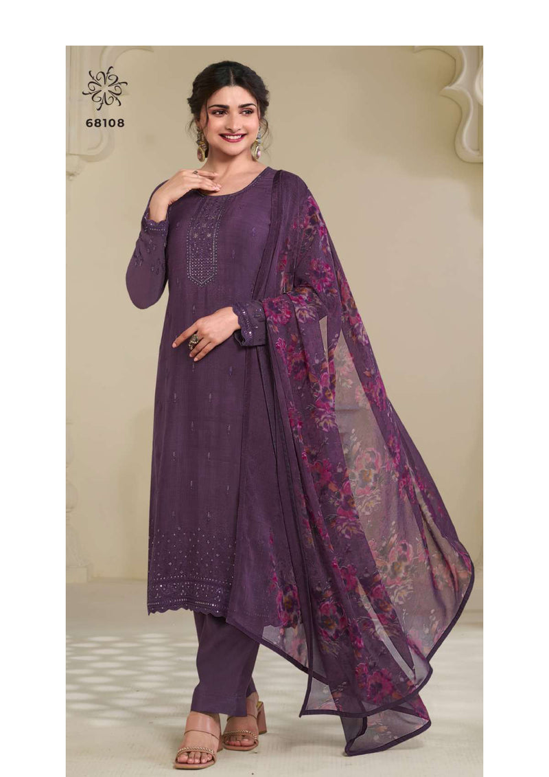 Vinay Fashion Silkina Royal Crepe Vol 45 Designer Wedding Wear Salwar Suit