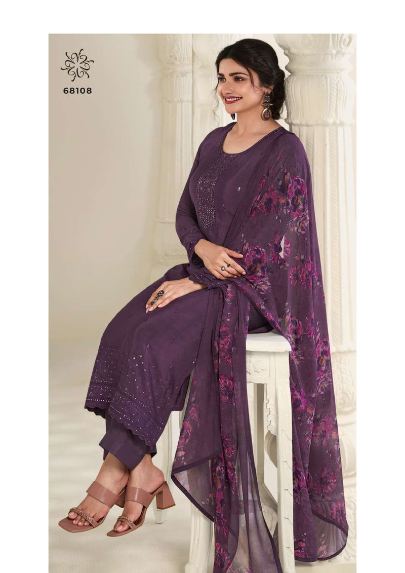 Vinay Fashion Silkina Royal Crepe Vol 45 Designer Wedding Wear Salwar Suit