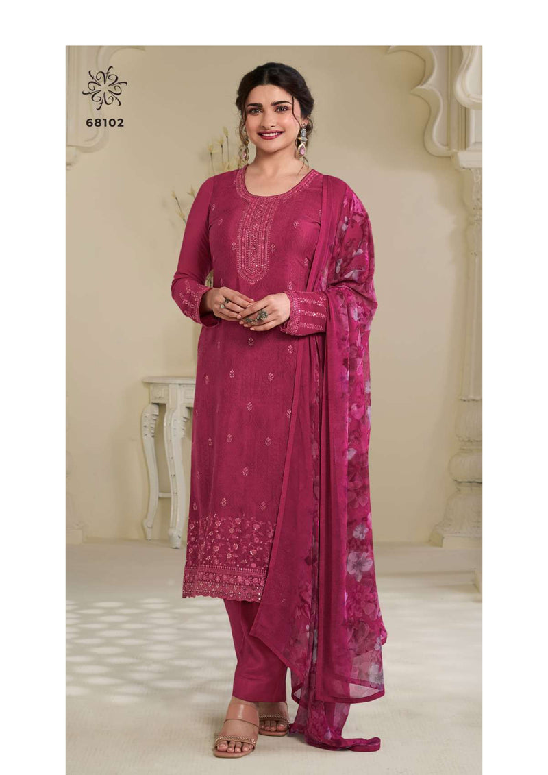 Vinay Fashion Silkina Royal Crepe Vol 45 Designer Wedding Wear Salwar Suit