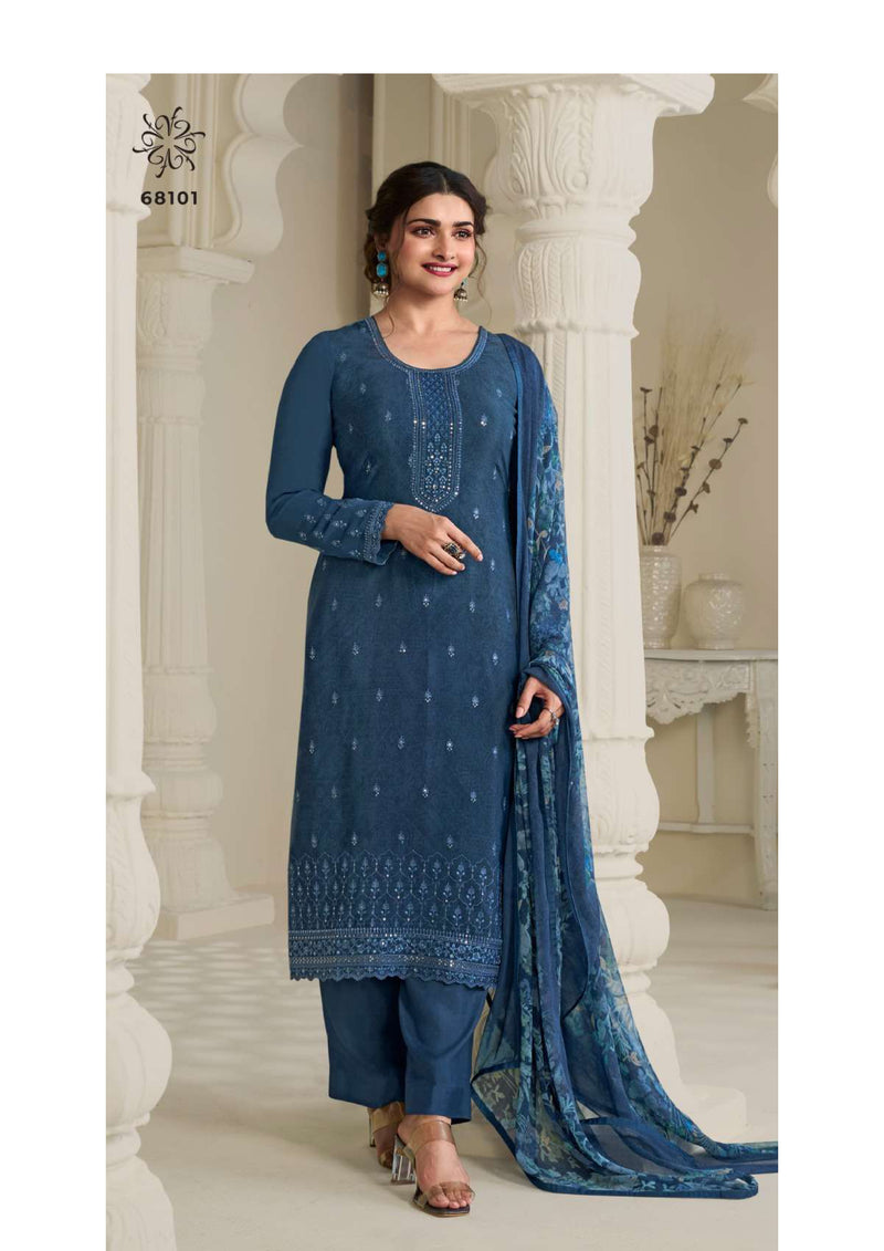 Vinay Fashion Silkina Royal Crepe Vol 45 Designer Wedding Wear Salwar Suit