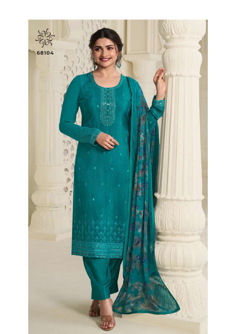 Vinay Fashion Silkina Royal Crepe Vol 45 Designer Wedding Wear Salwar Suit